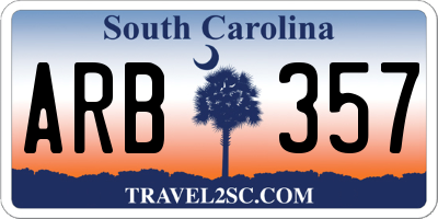 SC license plate ARB357