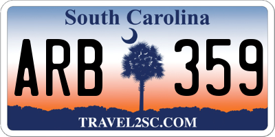 SC license plate ARB359