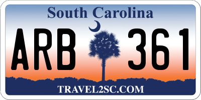 SC license plate ARB361