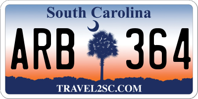 SC license plate ARB364