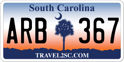 SC license plate ARB367