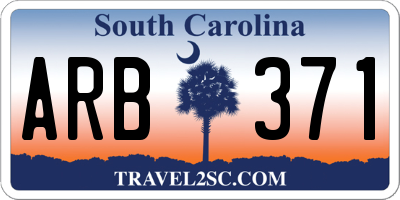 SC license plate ARB371