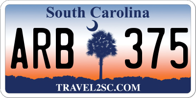 SC license plate ARB375
