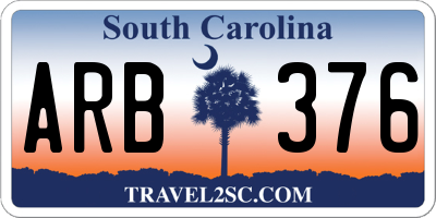 SC license plate ARB376