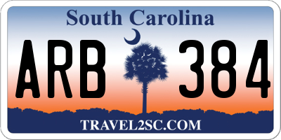 SC license plate ARB384