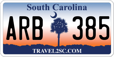 SC license plate ARB385