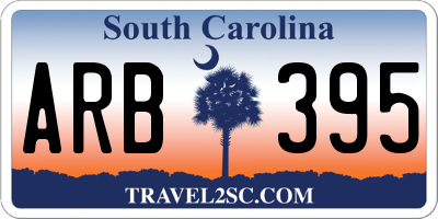 SC license plate ARB395