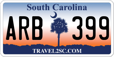 SC license plate ARB399