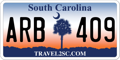 SC license plate ARB409