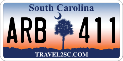 SC license plate ARB411