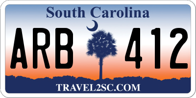 SC license plate ARB412