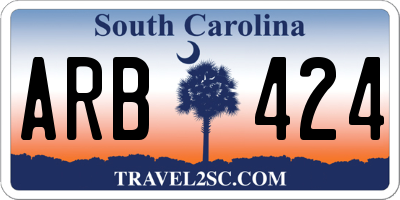 SC license plate ARB424