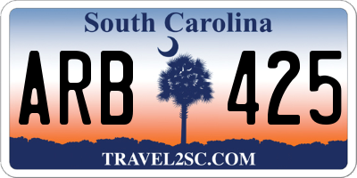 SC license plate ARB425