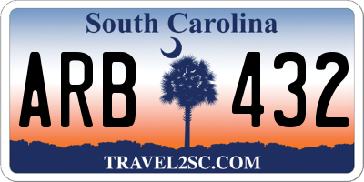 SC license plate ARB432