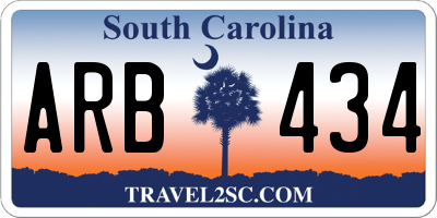 SC license plate ARB434