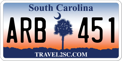 SC license plate ARB451