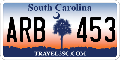 SC license plate ARB453