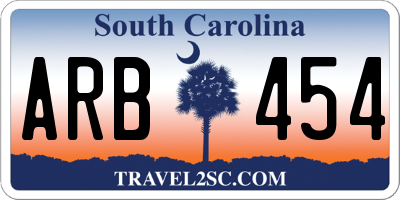 SC license plate ARB454