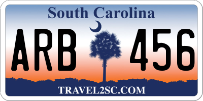 SC license plate ARB456