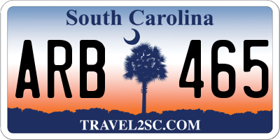 SC license plate ARB465