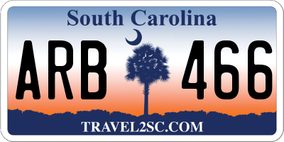 SC license plate ARB466