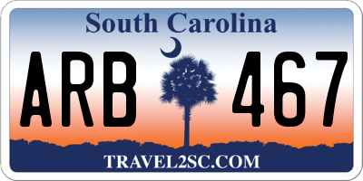 SC license plate ARB467