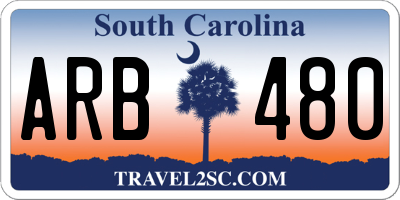 SC license plate ARB480