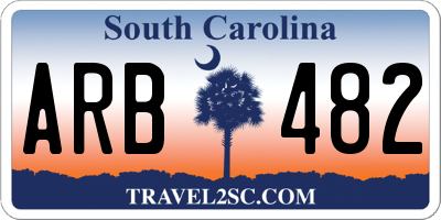 SC license plate ARB482