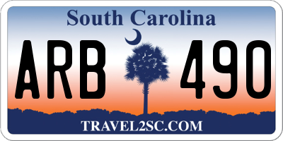 SC license plate ARB490