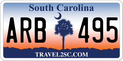 SC license plate ARB495