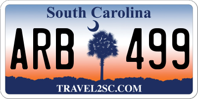 SC license plate ARB499