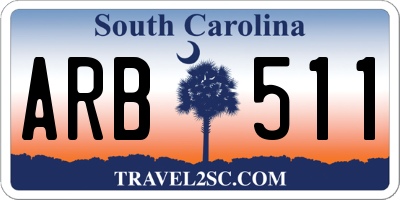 SC license plate ARB511