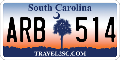 SC license plate ARB514
