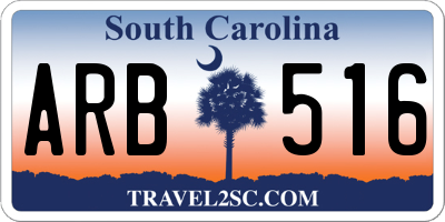 SC license plate ARB516