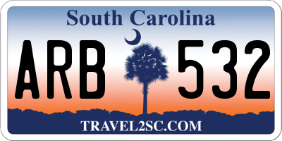 SC license plate ARB532