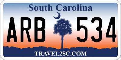 SC license plate ARB534