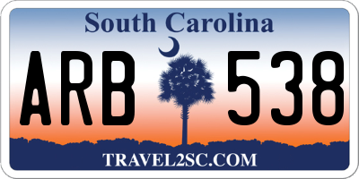 SC license plate ARB538