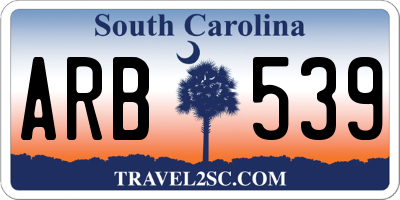 SC license plate ARB539
