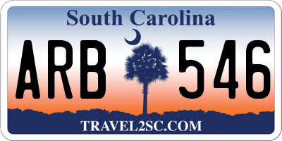 SC license plate ARB546