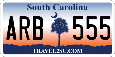 SC license plate ARB555