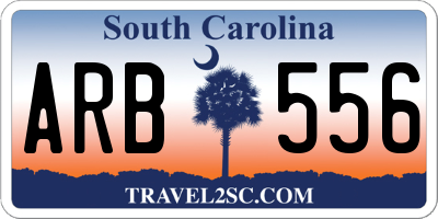 SC license plate ARB556