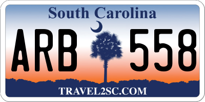 SC license plate ARB558