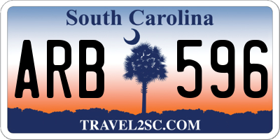 SC license plate ARB596