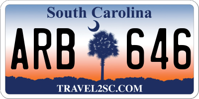 SC license plate ARB646