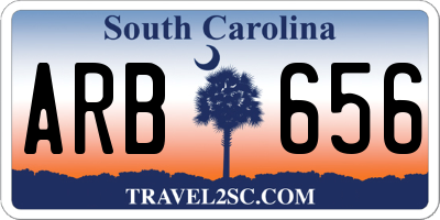 SC license plate ARB656