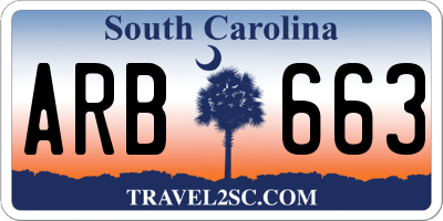 SC license plate ARB663