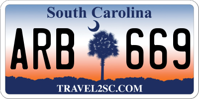 SC license plate ARB669