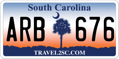 SC license plate ARB676
