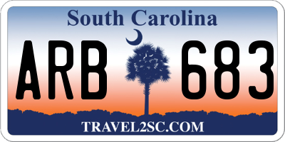 SC license plate ARB683