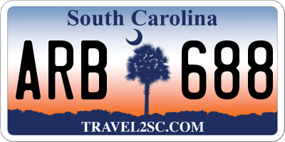 SC license plate ARB688